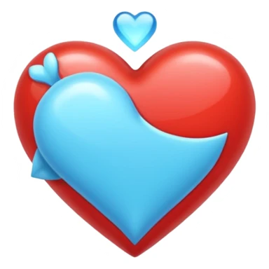 corazon celeste con destellos sticker