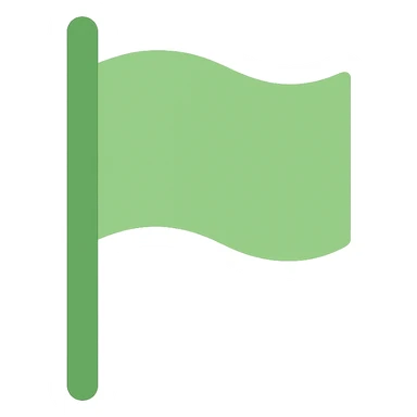 single flag green color sticker