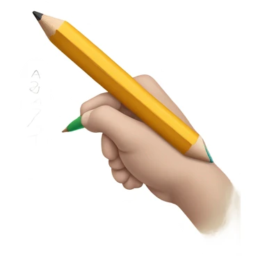 hand writing with pencil  sticker