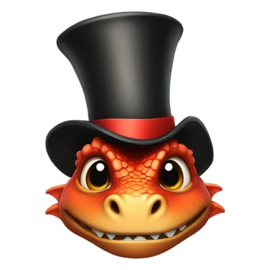 A dragon wearing a top hat sticker