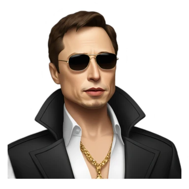 elon musk as tony montana sticker