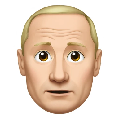 Putin with hearts on eyes sticker