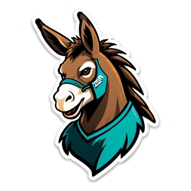 Donkey in Eagles Jersey  sticker