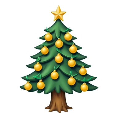 Albero di Natale con luci calde senza palline  sticker