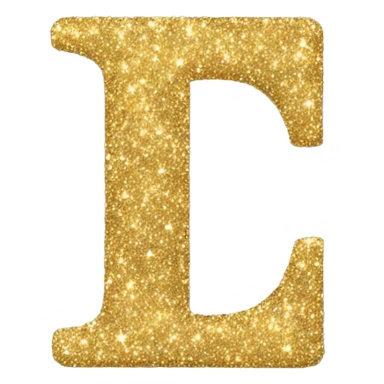 Glitter letter d sticker