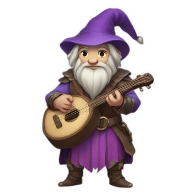 purple elf giant bard sticker