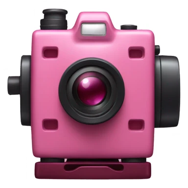 Pink and burgundy camera sticker