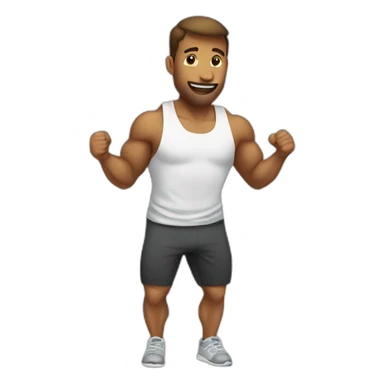 Man doing burpees sticker