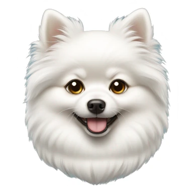 cute white Pomeranian  sticker