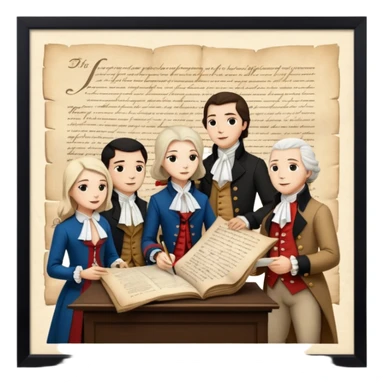 The colonies of America declare independence from Great Britain, by asserting their rights

 sticker