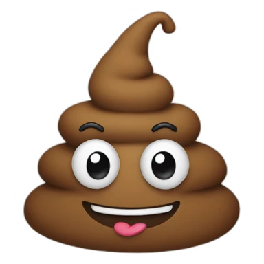 poop with a hat sticker
