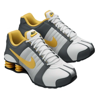 Nike shox combined with leather slide sandals sticker
