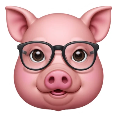 Pig wearing glasses sticker