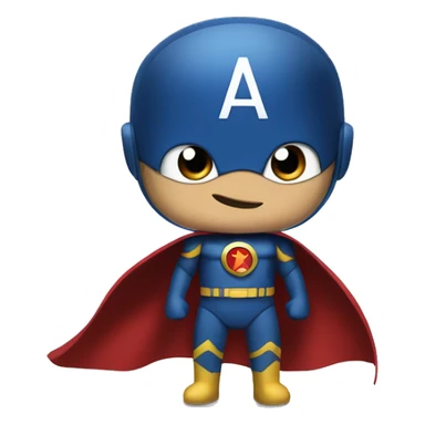 fake superhero with the letters "AI" sticker
