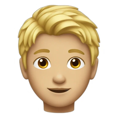 13y old blond boy with hair flat forward  sticker