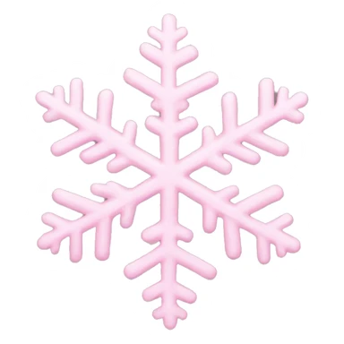 pastel pink snowflake  sticker