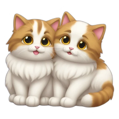 fluffy-cats-cuddling sticker