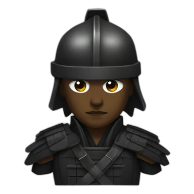 Black samourai sticker