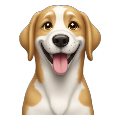 Chien entrain de rire sticker
