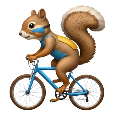 un écureuil cycliste sticker