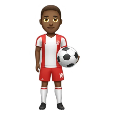 Red White soccer Player sticker