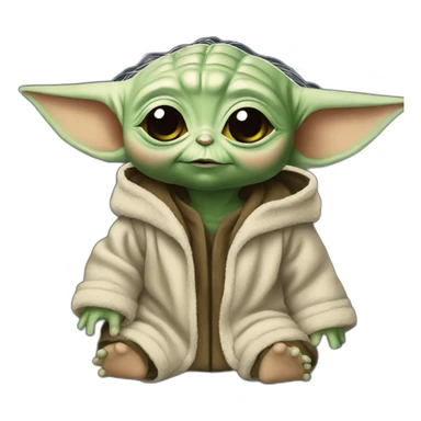 Baby yoda dj sticker