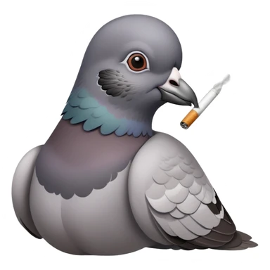 piccione con sigaretta sticker