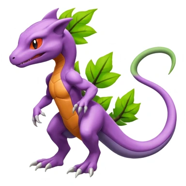 Mewtwo-Salandit-Treecko-Kecleon-Fakémon-Pokémon-hybrid-creature (full body)  sticker