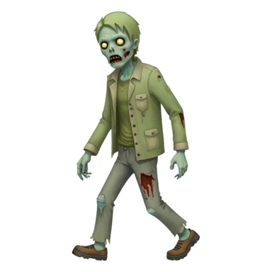 zombie full body walking sticker