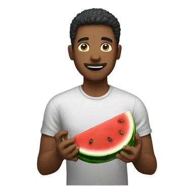  guy eating watermelon  sticker