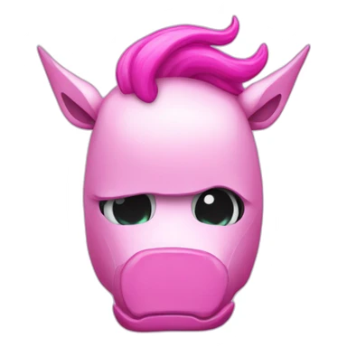 pink robot unicorn sticker