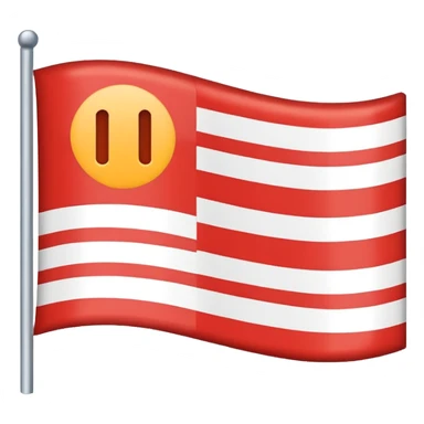 A simple flag with black and white horizontal lines, without any stars and black part sticker