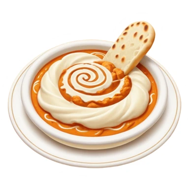butter chicken and naan bread sticker