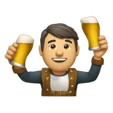 Amis qui boivent de la bière sticker