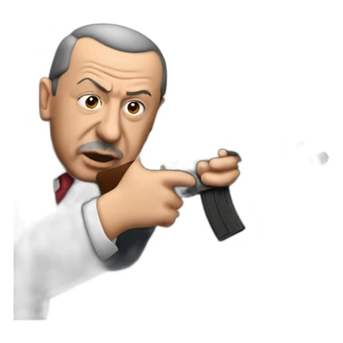 erdogan-is-shooting-with-shotgun sticker