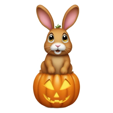 Bunny in pumpkin  sticker