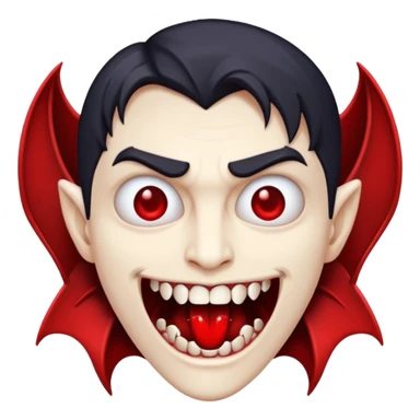 vampire emoji with freeforms and blood  sticker