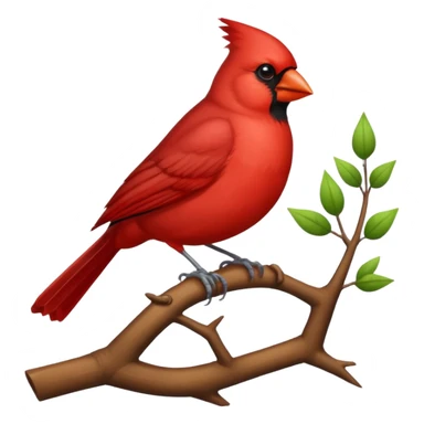Cardinal bird praying sticker