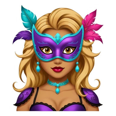 masquerade masked woman sticker