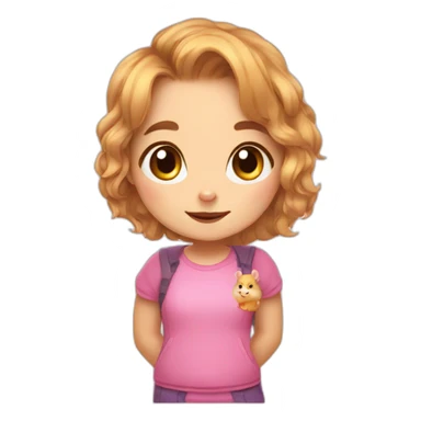 hamster girl sticker