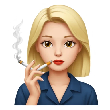 Girl smoking sticker