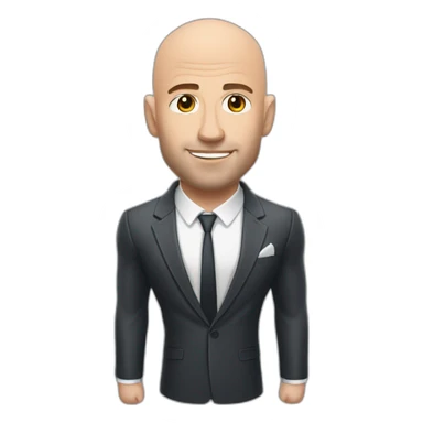 tall muscular bald guy in suit ufc fighter andrew tate sticker