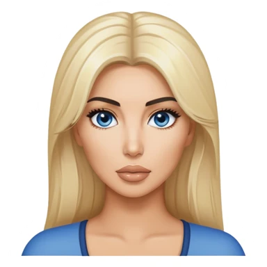 kim kardashian blonde hair blue eyes sticker