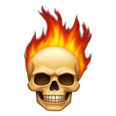 Teschio che va a fuoco sticker