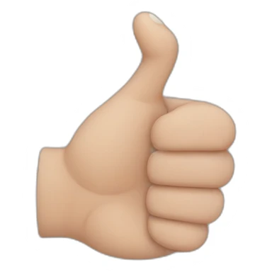 Thumb crooked sticker