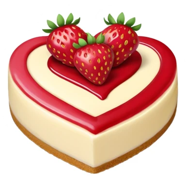 heart shaped strawberry cheesecake sticker