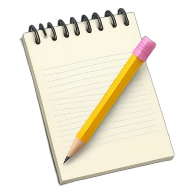 notepad with pencil sticker