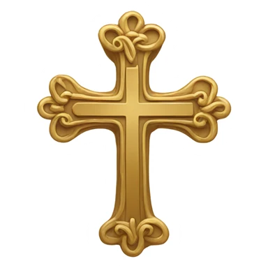 gold cross crosslet fitchy (minimal detail) sticker