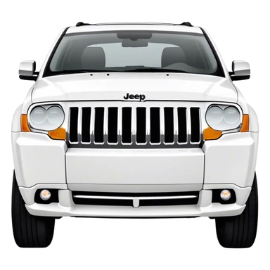 White 2009 jeep grand Cherokee  sticker