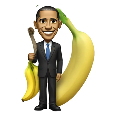 Obama with banana tree sticker